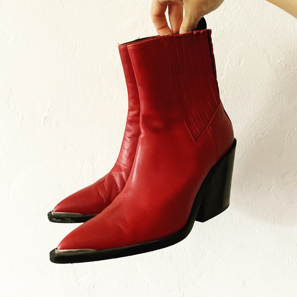 Red Pointy Toe Boots
